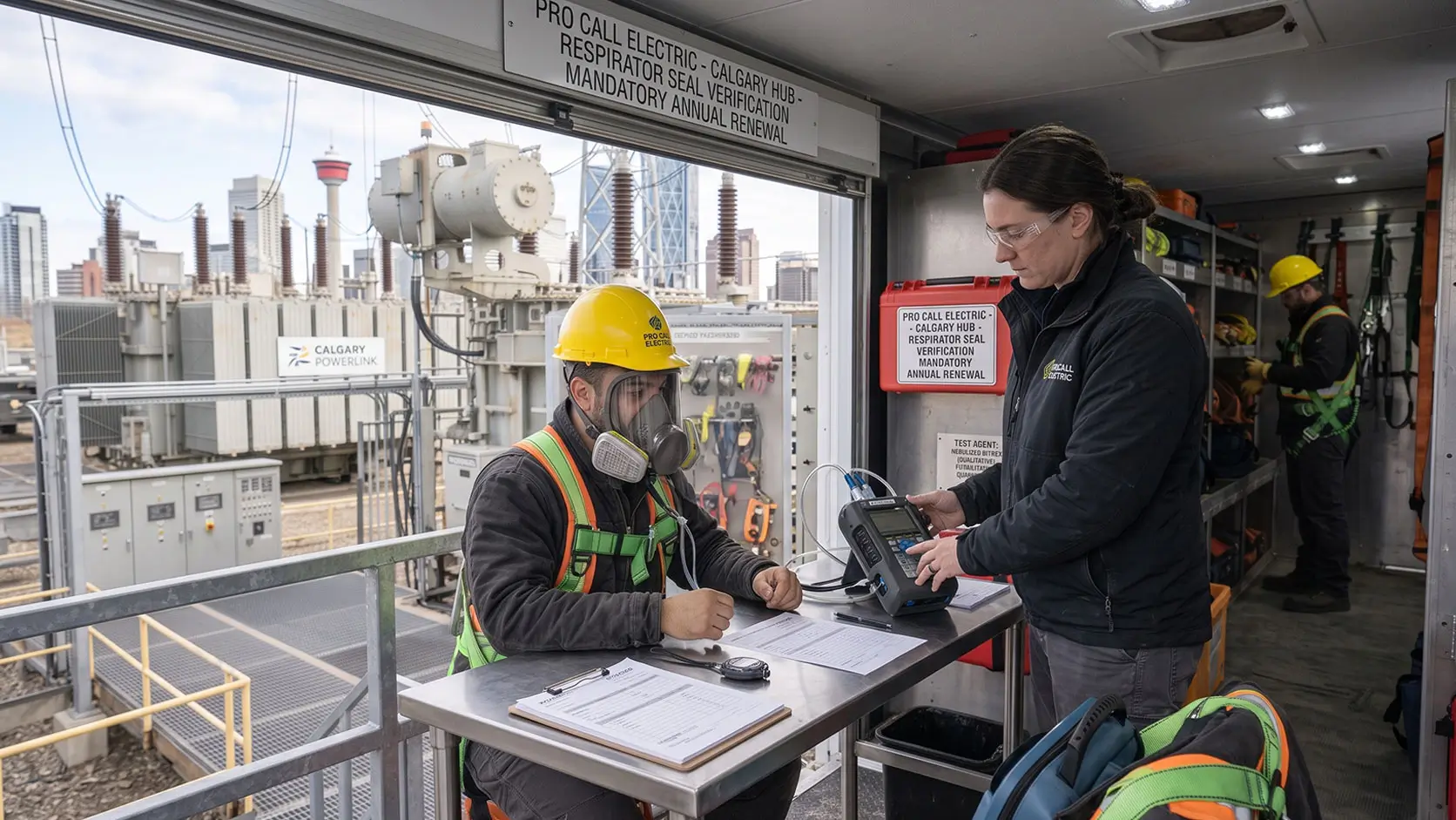 respirator fit testing electrical contractor Alberta